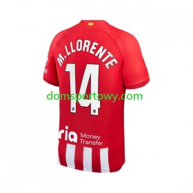 Koszulka Atlético Madryt 2 Marcos Llorente 14 Domowe Koszulki Piłkarskie 2023-2024 Krótki Rękaw